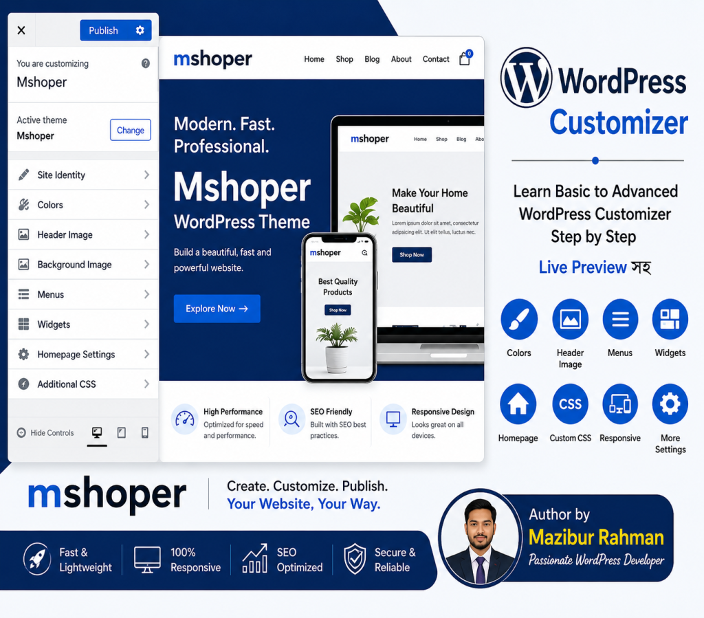 WordPress Customizer (Beginner Guide)