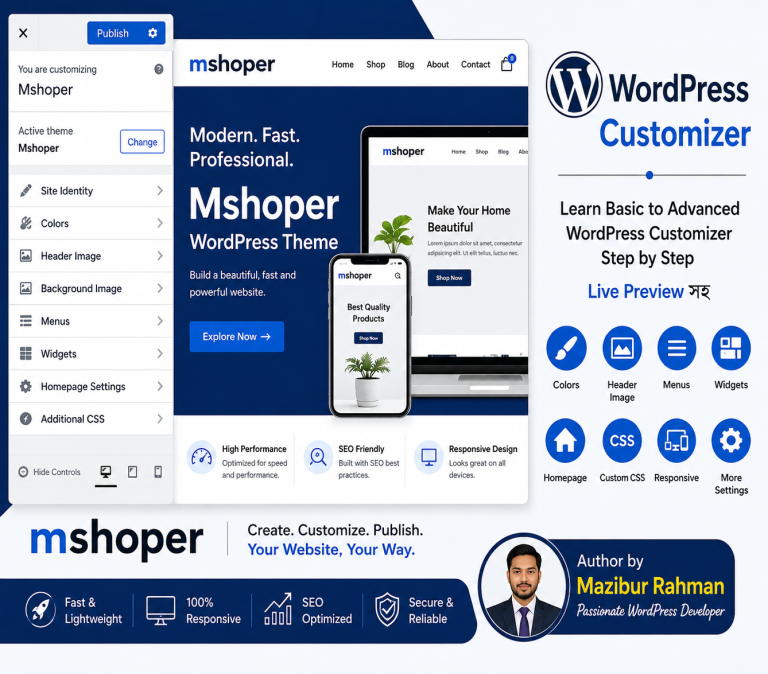 WordPress Customizer (Beginner Guide)