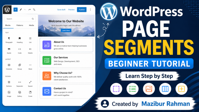 WordPress Page into Segments